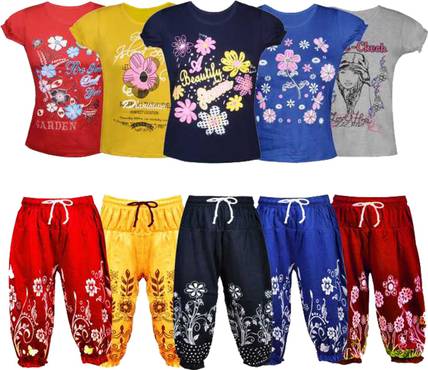 CUTE TREND Kids Nightwear Girls Printed Cotton