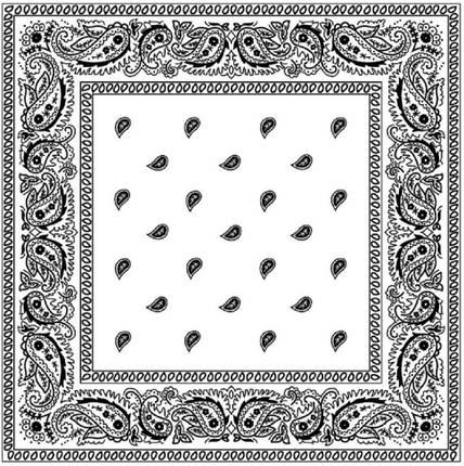 Bismaadh Party Favor Scarf Headband ["White"] Handkerchief