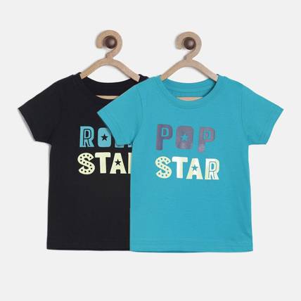 MINI KLUB Boys Printed Pure Cotton Regular T Shirt