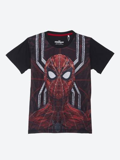 Spiderman : Far From Home By Kidsville Boys Printed Pure Cotton Regular T Shirt