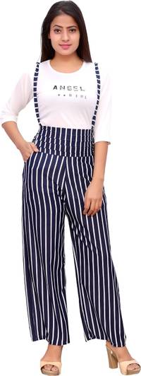 oriexfabb Dungaree For Girls Casual Solid Polycotton