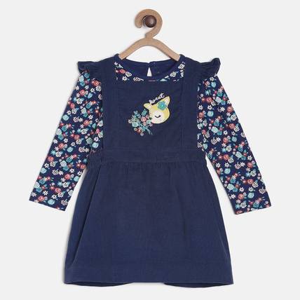 MINI KLUB Girls Casual Top Dungaree