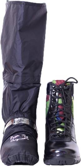 SHOERELLA Unisex Waterproof Rain/Snow Over Shoe Cover - Himalayan Edition With Free Shoe bag/Pouch Polyester Black Boots Shoe Cover, High Ankle Shoe Cover, High Heeled Shoe Cover