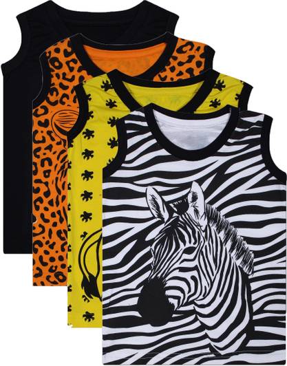 Luke and Lilly Boys Animal Print Cotton Blend Regular T Shirt