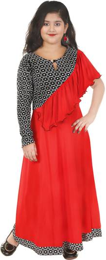 KAARIGARI Girls Maxi/Full Length Party Dress