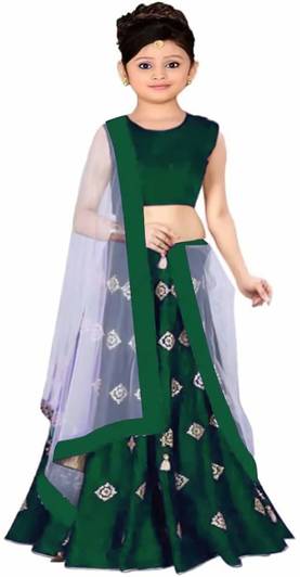 Harshiv Creation Girls Lehenga Choli Ethnic Wear Embroidered Ghagra, Choli, Dupatta Set