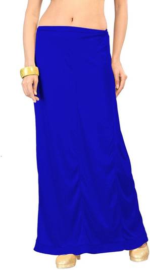 MuHeNeRa Muhenera_R_Blue_Satin_Petticoat Satin Blend Petticoat