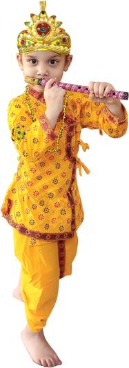 Printdoot.com krishna Kids Costume Wear (Age 3-4 year) Kids Costume Wear