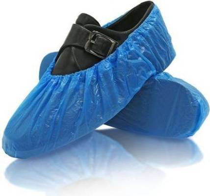 KRISHZONE Disposable shoe cover pack of 50pc PP (Polypropylene) blue Boots Shoe Cover