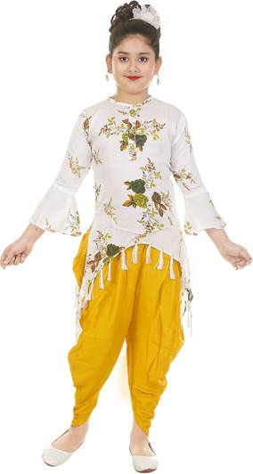 FTC FASHIONS Girls Festive & Party Kurta and Dhoti Pant Set