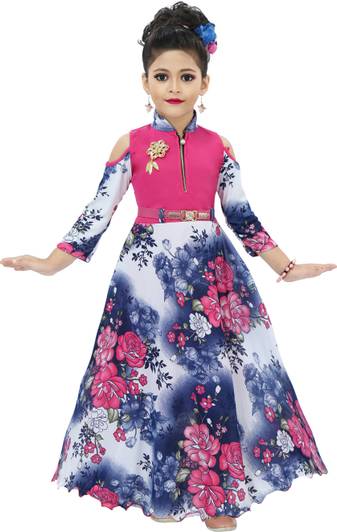 Chandrika Girls Maxi/Full Length Casual Dress