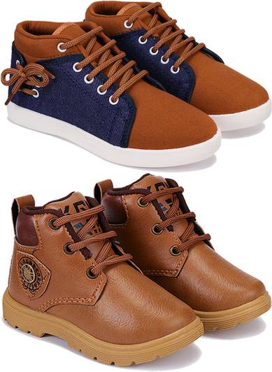 BERSACHE Boys Lace Running Shoes