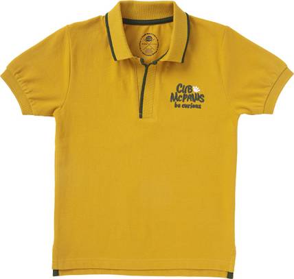 Cub McPaws Boys Embroidered Pure Cotton Regular T Shirt