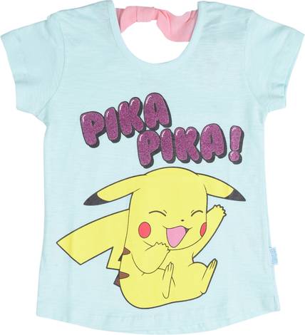 POKEMON Girls Printed Cotton Blend Regular T Shirt