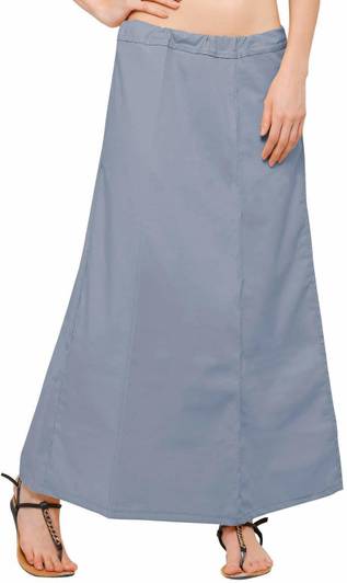 First Trend Fashions Women saree ladies inskirt readymade Grey colour fast Waist 46 Pure Cotton Petticoat