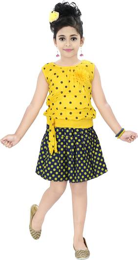 Chandrika Girls Casual Skirt Top