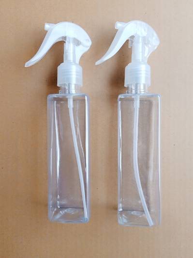 PSA Store Refillable 200ml Transparent Bottle White Gun Mist Spray 200 ml Plastic Spray Bottle