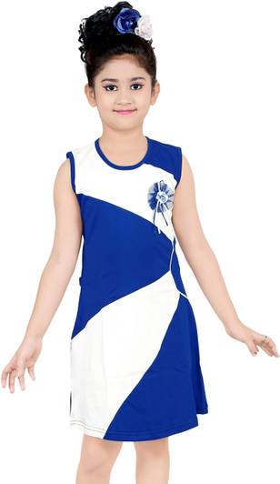 nukids Girls Midi/Knee Length Casual Dress