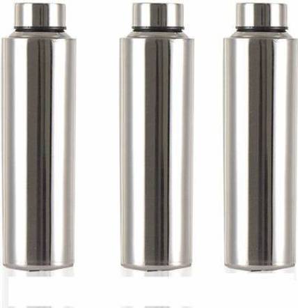 Aquasleri 1000 ml Steel Fridge Water Bottle for, school, office, ,(pack of 3) 1000 ml Steel Bottle