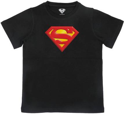 Superman Boys Graphic Print Pure Cotton Regular T Shirt