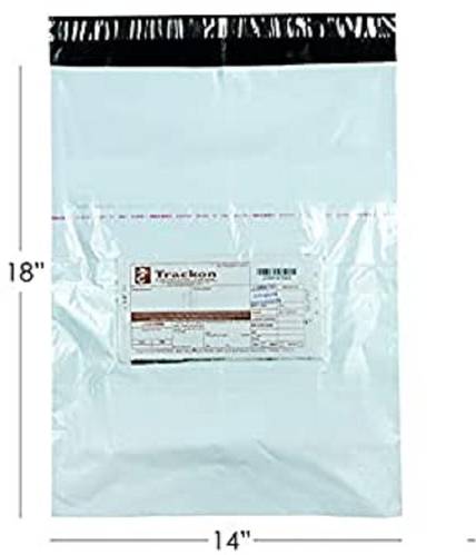 JFLEXY garment cover 001 14x18 inch Plain Temper Proof Courier Bag 50 Micron With Document Pouch - Pack of 500 JFP 21