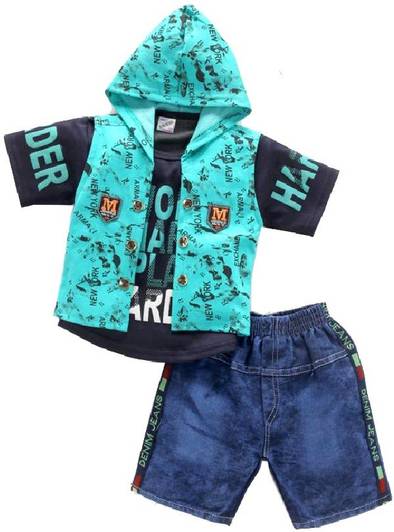 JILANI TRADERS Boys Casual Jacket Shorts, T-shirt