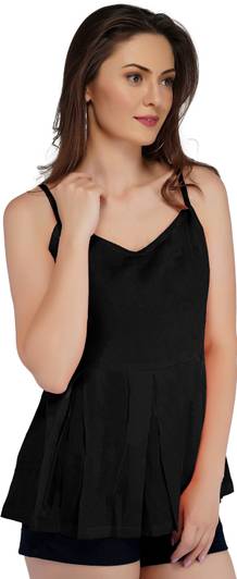 oriexfabb Girls Casual Polycotton Strap Top