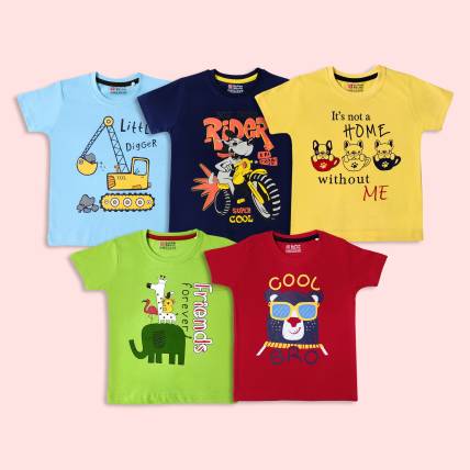 SUPERSQUAD Baby Boys Graphic Print Pure Cotton T Shirt