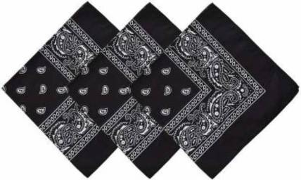 Rozy Collection MEN WOMEN HANDKERCHIEF ["Black"] Handkerchief
