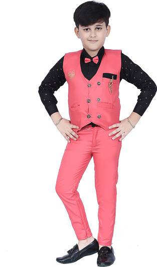 Prabhuratan Boys Festive & Party, Wedding Shirt, Waistcoat and Pant Set