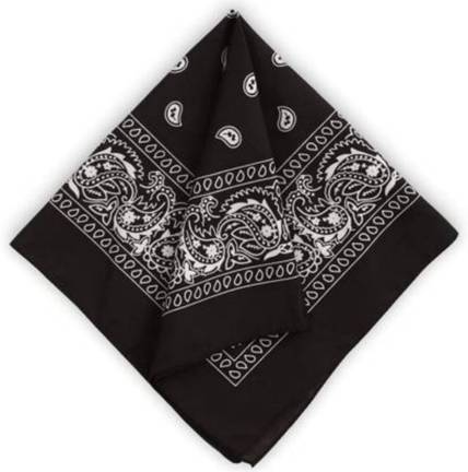 mystify BANDANA HANDKERCHIEF JUMBO BANDANA FOR YOUNGSTERS -HEADE AND FACE WRAP SCARF ["Black"] Handkerchief