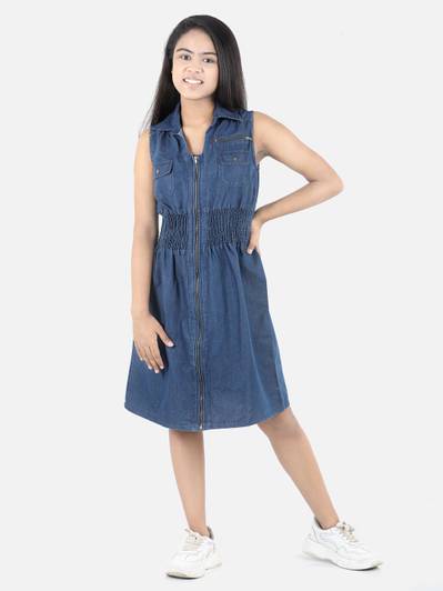 STYLESTONE Girls Midi/Knee Length Casual Dress