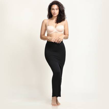 ZIVAME ZI3022-Black Lycra Blend Petticoat