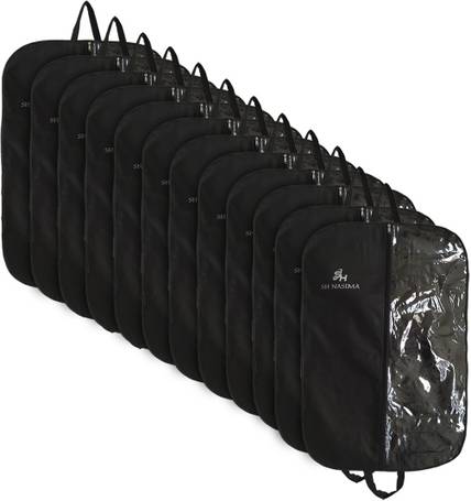 SH NASIMA 12 BLACK & HALF Transparent Coat Cover | Cloth Cover | Blazer Cover (Set of 12) 12