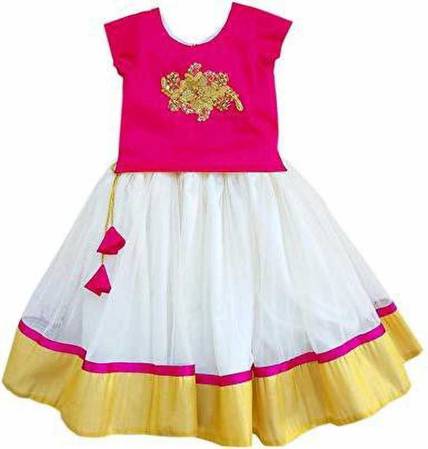 BOUGHT FIRST Girls Lehenga Choli Party Wear Embroidered Lehenga, Choli and Dupatta Set