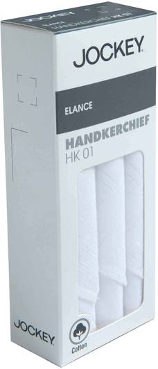 JOCKEY HK01 Super Combed Cotton ["White"] Handkerchief
