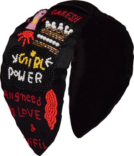 RHYNISH Girls Multicolor Beaded Handmade Comfortable & Soft Embroidery Hair Band