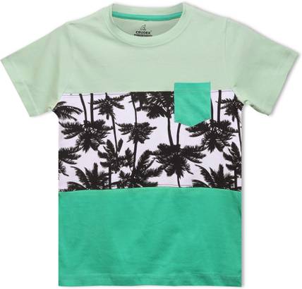 Crudex Boys Printed Cotton Blend Regular T Shirt