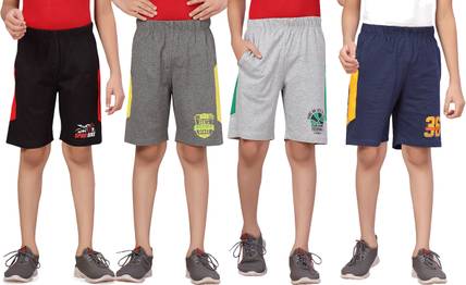 SOUTHTREE Short For Boys Casual Printed Cotton Blend