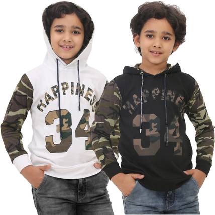 SmartRAHO Boys Printed Cotton Blend Regular T Shirt
