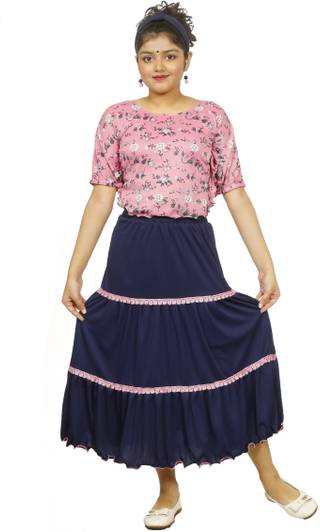 YAYAVAR Girls Casual Top Skirt
