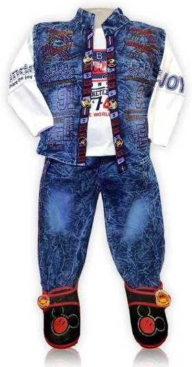 HENCY Boys Party(Festive) T-shirt Jacket, Jeans