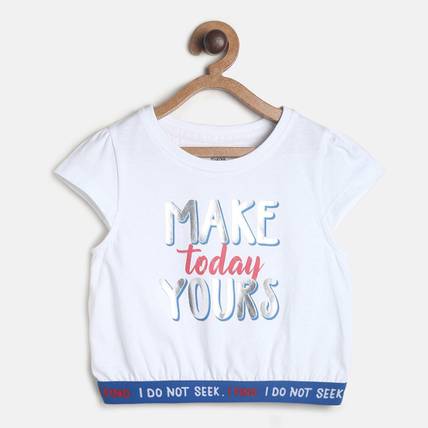 MINI KLUB Baby Girls Casual Pure Cotton Crop Top