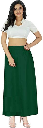 Radhey Rani Store Petticoats Women's Dark Green Color 100% Cotton_A_57 Pure Cotton Petticoat