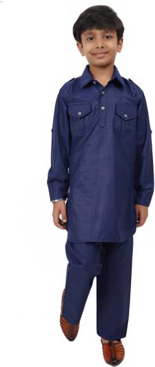VALUE CREATION Boys Casual Pathani Suit Set