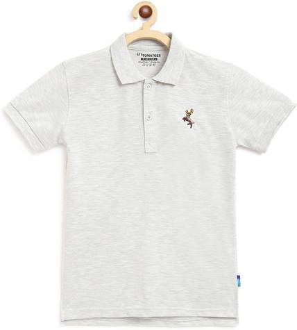 li'l tomatoes Boys Solid Cotton Blend Regular T Shirt