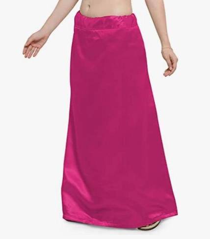 KAVYA DESIGNERS Rani pink satin petticoat Pure Satin Petticoat