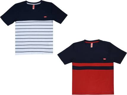 Omm Boys Striped Pure Cotton T Shirt