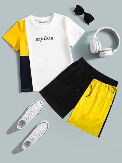 SCATCHITE Boys Casual T-shirt Shorts