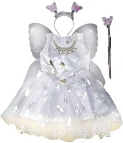 AMJWC Girls Midi/Knee Length Festive/Wedding Dress